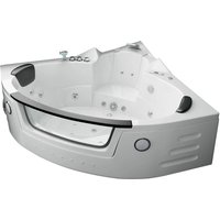 Jet-Line Eckwhirlpool Villa Carlotta 150cm in Weiß mit Heizung und Unterwasserbeleuchtung Jet-Line Eckwhirlpool Villa Carlotta 150cm in Weiß mit Heizung und Unterwasserbeleuchtung