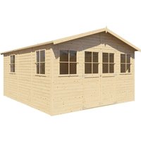 Bertilo Gartenhaus Holz Workshop 2 Naturbelassen 346×415 cm – 8.37 qm Bertilo Gartenhaus Holz Workshop 2 Naturbelassen 346×415 cm – 8.37 qm