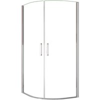 AICA Runddusche 80x80x195cm Drehtür Dusche Viertelkreis Duschkabine 6mm NANO ESG Sicherheitsglas