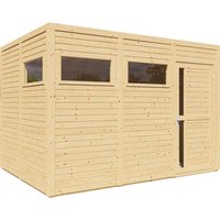 Bertilo Holz-Gartenhaus Cubus 3 Natur 337 cm x 234 cm FSC® – 1.45 qm Bertilo Holz-Gartenhaus Cubus 3 Natur 337 cm x 234 cm FSC® – 1.45 qm
