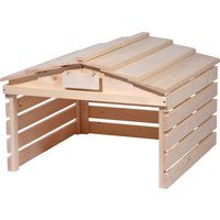 Dobar Mährobotergarage mit abnehmbarem Dach Fichte Natur 52,5 x 78,5 x 74 cm Dobar Mährobotergarage mit abnehmbarem Dach Fichte Natur 52,5 x 78,5 x 74 cm