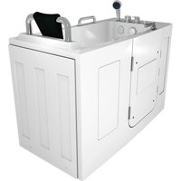 AcquaVapore Sitzwanne Whirlpool Badewanne mit Tür S07WP-C-L 140x76cm AcquaVapore Sitzwanne Whirlpool Badewanne mit Tür S07WP-C-L 140x76cm