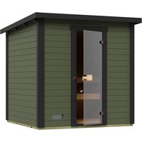 Weka Saunahaus Kaapi 3 Dampfbad-Ofen Graugrün