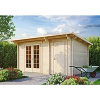 Fjordholz Gartenhaus Modell Jacob 44 A mit Abstellraum Farblos Imprägniert – 11.42 qm Fjordholz Gartenhaus Modell Jacob 44 A mit Abstellraum Farblos Imprägniert – 11.42 qm