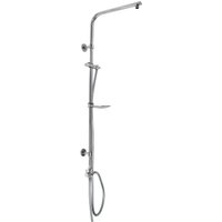 ECD Germany Ovale Duscharmatur 105 cm Verchromt für Regenduschen Anti-Kalk Düsen