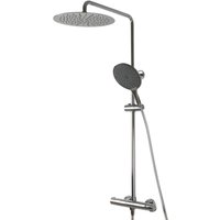 PaulGurkes Duschsystem Thermostat Aufputz 30cm Regendusche XXL Duschbrause