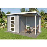 Lasita Gartenhaus Jelle Plus 370 cm x 175 cm Lichtgrau – 7.8 qm Lasita Gartenhaus Jelle Plus 370 cm x 175 cm Lichtgrau – 7.8 qm