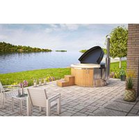 Finntherm Badefass Stockholm Thermoholz Whirlpool Ø 200 cm VA-Ofen 30 kW Creme Finntherm Badefass Stockholm Thermoholz Whirlpool Ø 200 cm VA-Ofen 30 kW Creme