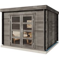 Alpholz Gartenhaus Set Paloma Sol Imprägniert Grau 304x304cm inkl. Dacheindeckung und Fußboden – 6.93 qm Alpholz Gartenhaus Set Paloma Sol Imprägniert Grau 304x304cm inkl. Dacheindeckung und Fußboden – 6.93 qm