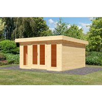 Karibu Gartenhaus Moniz m. Dachbegrünung Naturbelassen 238 x 393 x 393 cm – 9.35 qm Karibu Gartenhaus Moniz m. Dachbegrünung Naturbelassen 238 x 393 x 393 cm – 9.35 qm