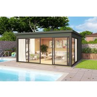 Lasita Gartenhaus Domeo 5 Grau-Grün 418 cm x 418 cm – 10.01 qm Lasita Gartenhaus Domeo 5 Grau-Grün 418 cm x 418 cm – 10.01 qm