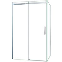AICA Bestseller Eckdusche Schiebetür mit Seitenwand 160 x 90 x H 195 cm 8mm ESG‑Sicherheitsglas Duschkabine Duschabtrennung Duschwand