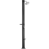 Tectake Solardusche Tinto 20 Liter Mit Seifenablage Erwärmtes Wasser Bis 60° C Ohne Stromanschluss Mit Hülle Ablage 42 50 x 15 50 x 221 cm Schwarz