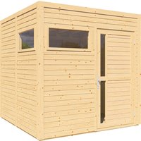 Bertilo Holz-Gartenhaus Cubus 2 Natur 226 cm x 234 cm FSC® – 1.17 qm Bertilo Holz-Gartenhaus Cubus 2 Natur 226 cm x 234 cm FSC® – 1.17 qm