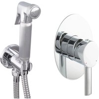 PaulGurkes Bidet Set Unterputz Armatur Spraybrause Intimdusche Oval Messing