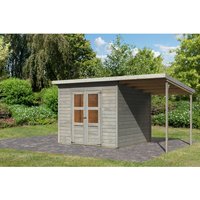 Karibu Gartenhaus Vellinge 6 m. Anbaudach Vorvergraut 219 x 238 x 240 cm – 5.21 qm Karibu Gartenhaus Vellinge 6 m. Anbaudach Vorvergraut 219 x 238 x 240 cm – 5.21 qm