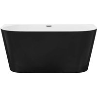 Vente-unique Vorwandbadewanne Divina Schwarz 149.5 cm