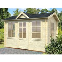 Palmako Claudia Holz-Gartenhaus Natur Satteldach Tauchgrundiert 320 cm x 240 cm – 7.68 qm Palmako Claudia Holz-Gartenhaus Natur Satteldach Tauchgrundiert 320 cm x 240 cm – 7.68 qm