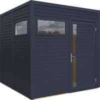 Bertilo Holz-Gartenhaus Cubus 2 Anthrazit 226 cm x 234 cm FSC® – 1.17 qm Bertilo Holz-Gartenhaus Cubus 2 Anthrazit 226 cm x 234 cm FSC® – 1.17 qm