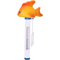Evolution Thermometer Fisch mit Schnur Temperatur Messung °C & °F Pool Schwimmbad Orange