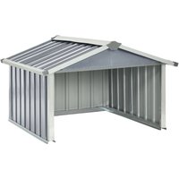 vidaXL Rasenmäher Garage 92x97x63 cm Verzinkter Stahl Grau 784830 vidaXL Rasenmäher Garage 92x97x63 cm Verzinkter Stahl Grau 784830