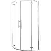 AICA 80x80x195cm Runddusche Duschkabine Viertelkreis Duschabtrennung 6mm NANO ESG Sicherheitsglas
