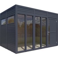 Bertilo Holz-Gartenhaus Cubus 3 Office Anthrazit 337 cm x 234 cm FSC® – 1.58 qm Bertilo Holz-Gartenhaus Cubus 3 Office Anthrazit 337 cm x 234 cm FSC® – 1.58 qm