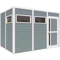 Bertilo Holz-Gartenhaus Cubus 3 Hellgrau 337 cm x 234 cm FSC® – 1.45 qm Bertilo Holz-Gartenhaus Cubus 3 Hellgrau 337 cm x 234 cm FSC® – 1.45 qm