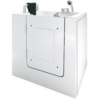 AquaVapore Senioren Sitzbadewanne Sitzwanne Badewanne mit Tür S02-A-L 78x100 cm