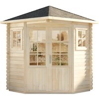 Alpholz Gartenhaus Set 5-Eck Sunny-A Naturbelassen 225x225cm inkl. Dacheindeckung und Fußboden – 5.58 qm Alpholz Gartenhaus Set 5-Eck Sunny-A Naturbelassen 225x225cm inkl. Dacheindeckung und Fußboden – 5.58 qm