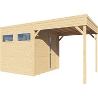 Bertilo Holz-Gartenhaus Cubus 2 Lounge Natur 449 cm x 234 cm FSC® – 1.92 qm Bertilo Holz-Gartenhaus Cubus 2 Lounge Natur 449 cm x 234 cm FSC® – 1.92 qm