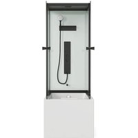Vente-unique Duschbadewanne Daria Schwarz Weiß 150 cm