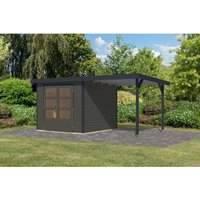Karibu Gartenhaus Ernesto 3,5 B Anbaudach Terragrau/Anthrazit 209 x 238 x 242 cm – 4.97 qm Karibu Gartenhaus Ernesto 3,5 B Anbaudach Terragrau/Anthrazit 209 x 238 x 242 cm – 4.97 qm