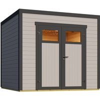Weka Gartenhaus Batu 1,5 Flachdach Doppeltür Light Grey 250 cm x 200 cm – 5.56 qm Weka Gartenhaus Batu 1,5 Flachdach Doppeltür Light Grey 250 cm x 200 cm – 5.56 qm