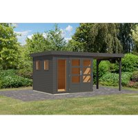 Karibu Gartenhaus Maradi 3,5 Rundum m. Anbaudach Terragrau 211 x 238 x 242 cm – 5.02 qm Karibu Gartenhaus Maradi 3,5 Rundum m. Anbaudach Terragrau 211 x 238 x 242 cm – 5.02 qm