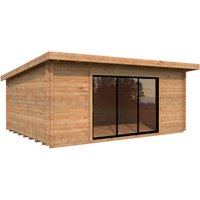 Palmako Gartenhaus Lea Slide Plus Braun Tauchgrundiert 530 cm x 380 cm - 13.7 qm Palmako Gartenhaus Lea Slide Plus Braun Tauchgrundiert 530 cm x 380 cm - 13.7 qm