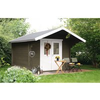 Wolff Finnhaus Holz-Gartenhaus/Gerätehaus Mona 34-B Dunkelgrau BxT: 360 cm x 440 cm - 9.47 qm Wolff Finnhaus Holz-Gartenhaus/Gerätehaus Mona 34-B Dunkelgrau BxT: 360 cm x 440 cm - 9.47 qm