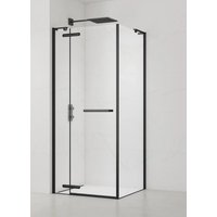 Swiss Aqua Technologies Duschkabine Eckdusche 90x90CM Easy Clean Beschichtung 8MM Sicherheitsglas Schwarz Klarglas