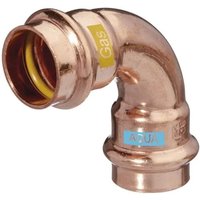 Kreabad Gas Wasser Fitting Bogen 90 Grad 15 x 15 I/I Kupfer V Press Aquagas