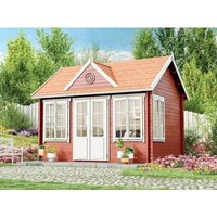 Alpholz Gartenhaus CLOCKHOUSE-28 Satteldach Imprägniert 400 cm x 296 cm – 14.96 qm Alpholz Gartenhaus CLOCKHOUSE-28 Satteldach Imprägniert 400 cm x 296 cm – 14.96 qm