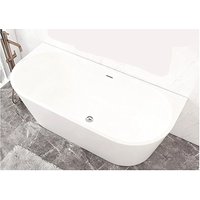 Duschparadies Freistehende Badewanne 150x75x58cm mit Siphon Acryl Set Acrylbadewanne Acrylwanne