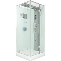 AquaVapore Dampfdusche Duschtempel Sauna Dusche Duschkabine D38-10R2-EC 90x90 cm