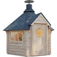 Finn Art Blockhaus Grillkota Elegance 4.5 QM mit 18 mm Fußboden 1/3 Fenster zum öffnen Schindeln Schwarz – 8.54 qm Finn Art Blockhaus Grillkota Elegance 4.5 QM mit 18 mm Fußboden 1/3 Fenster zum öffnen Schindeln Schwarz – 8.54 qm