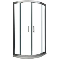 Glasdeals Duschkabine FRESH 80 x 80 x 195 cm Viertelkreis ESG Sicherheitsglas 6 mm Schiebetür Easy Clean Runddusche 3056