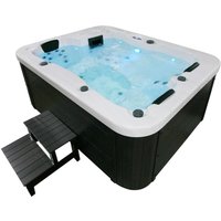 Home Deluxe Outdoor Whirlpool White Marble Plus Inkl. Treppe und Thermoabdeckung Home Deluxe Outdoor Whirlpool White Marble Plus Inkl. Treppe und Thermoabdeckung