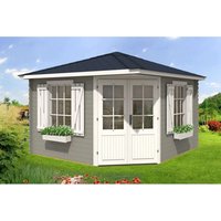 Alpholz Gartenhaus Monica Royal Spitzdach Unbehandelt 375 cm x 375 cm – 14.06 qm Alpholz Gartenhaus Monica Royal Spitzdach Unbehandelt 375 cm x 375 cm – 14.06 qm