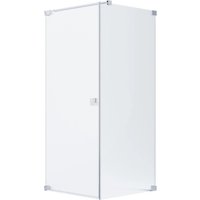 Schöner Wohnen Eckdusche Drehtür und Seitenwand Silbermatt 90 x 90 x 200 cm