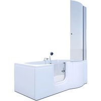 AcquaVapore Seniorendusche und Badewanne mit Tür S12D-EH-L-EC Dusche 170x85