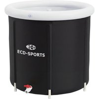 ECD Germany Eisbad Ø80 cm 350L Schwarz-Weiß aus Oxford-Gewebe
