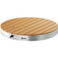 Outsunny Bodendusche Acryl Aluminium Naturholz 70,5 x 7,5H cm